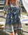 Elegant Floral Printed Loose Short Sleeve Sundress