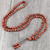 Natural 6mm Round Agate Onyx Necklace