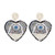 White Beaded Statement Tassel Drop Dangle Earrings