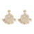White Beaded Statement Tassel Drop Dangle Earrings
