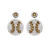 White Beaded Statement Tassel Drop Dangle Earrings