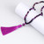 Natural Purple 108 Beads Knotted Tassel Necklace