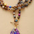 Meditation Stone Beads Reiki Energy Teardrop Necklace