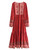 Elegant Lace-up Tassel FloralRayon Cotton Maxi Dress