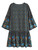 Vintage Chic Tie Neck Ruffles Floral Cotton Mini Dress