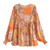 Boho Floral Print Patchwork Cotton Gypsy Blouse