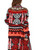 Women Jacquard V-Neck Loose Cardigan Sweater