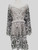Floral Transparent Lace Pareo Cover Up Short Dress
