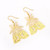 Hypoallergenic Moth Brass Celestial Dangle Earrings