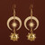 Brass or Antique Gold Sun and Moon Earrings