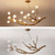 Retro Modern Tree Branch Glass Bubble LED Pendant Light
