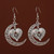 Crescent Angel  Celtic Knot Drop Earrings