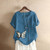 Summer Cotton Linen Femme Vetement Tshirt - size XL