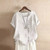 Summer Cotton Linen Femme Vetement Tshirt - size XL