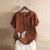 Summer Cotton Linen Femme Vetement Tshirt - size XXL