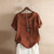 Summer Cotton Linen Femme Vetement Tshirt - size 4XL