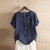 Summer Cotton Linen Femme Vetement Tshirt - size 5XL