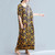 Vintage Floral Casual Loose Oversized Satin Maxi Dress