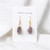 Clear White Rock Apatite Crystal Dangle Earrings