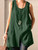 Vintage Solid Sleeveless Split Cotton Linen Blouse