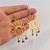 Evil Eye Geometric Gold Drop Dangling Hoop Earrings