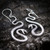 Serpent Zinc Alloy Metal Drop Hook Earrings