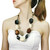 Multicolor Long Wooden Beads Ethnic Necklace-1731414485