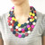 Multicolor Long Wooden Beads Ethnic Necklace-1731414485