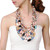 Multicolor Long Wooden Beads Ethnic Necklace-1731414485