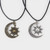 Crescent Moon And Sun Leather Colar Hippie Necklace-1731415011