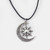 Crescent Moon And Sun Leather Colar Hippie Necklace-1731415011