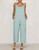 Solid Casual Loose Linen Cotton Backless Jumpsuit