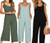 Solid Casual Loose Linen Cotton Backless Jumpsuit