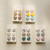 Leopard Colorful Stripe Acrylic Stud Earrings  3Pairs/set