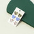 Leopard Colorful Stripe Acrylic Stud Earrings  3Pairs/set