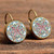 Vintage Flower Geometric Pattern Round Earrings