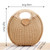 Vintage Handmade Woven Round Rattan Straw Shoulder Bag