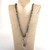 Bohemian Tribal Glass Stone Long Knotted Necklace