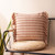 Woven Stripe Mustard Ivory Black Tassels Pillow Cover