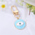 Boho Blue Eye Round Charm Keychain