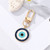Boho Irregular Heart Evil eye Blue Eye Charm Keychain