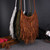 Vintage  PU leather  Tassel Messenger Bag