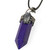 Antique Semi-Precious Crystal Hexagon Column Necklace