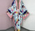 Boho Cotton Self Belted Tunic Kimono Wrap Dress