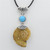 Ammonite Shell Pink Crystal Bead Necklace
