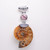 Ammonite Shell Pink Crystal Bead Necklace