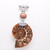 Ammonite Shell Pink Crystal Bead Necklace