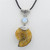 Ammonite Shell Pink Crystal Bead Necklace