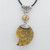 Ammonite Shell Pink Crystal Bead Necklace