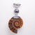 Ammonite Shell Pink Crystal Bead Necklace